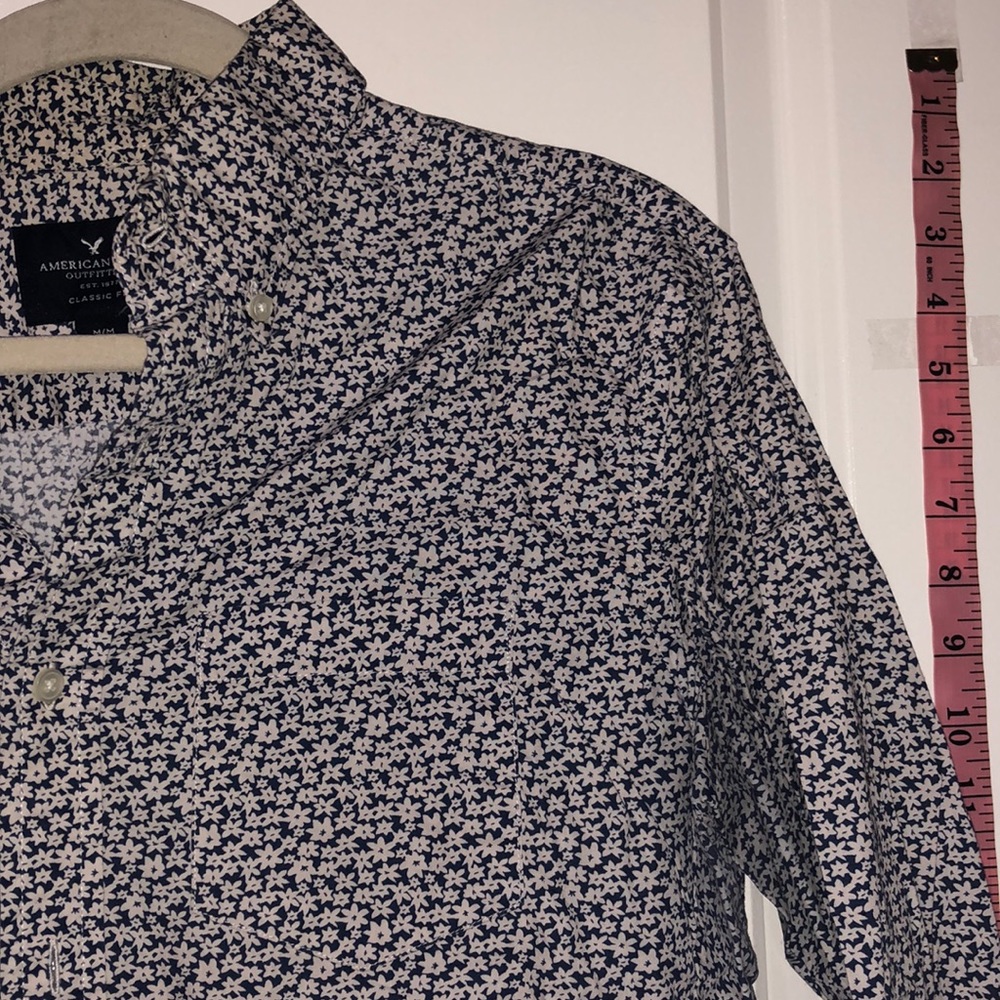 Aeo Flower Pattern Button Down Shirt - image 4